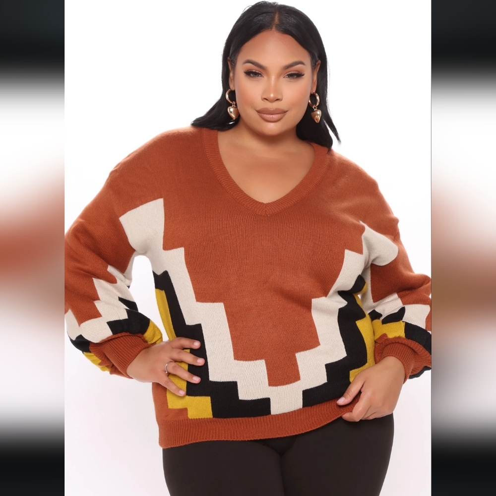 Womens Colorblock Sweater - Picture 5 of 5